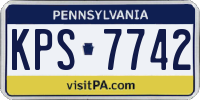 PA license plate KPS7742