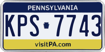 PA license plate KPS7743