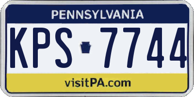 PA license plate KPS7744