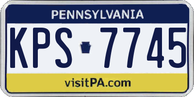 PA license plate KPS7745