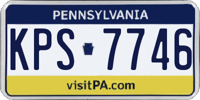 PA license plate KPS7746