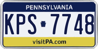 PA license plate KPS7748