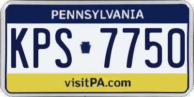 PA license plate KPS7750