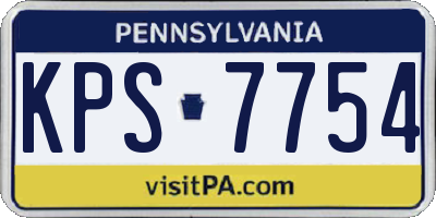 PA license plate KPS7754