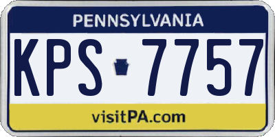 PA license plate KPS7757