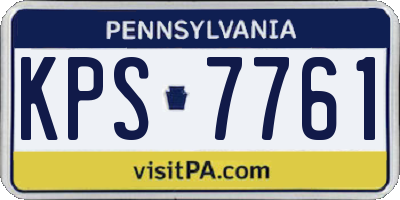 PA license plate KPS7761