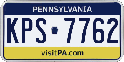 PA license plate KPS7762