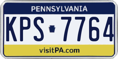 PA license plate KPS7764