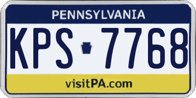 PA license plate KPS7768