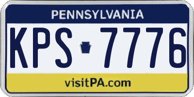 PA license plate KPS7776