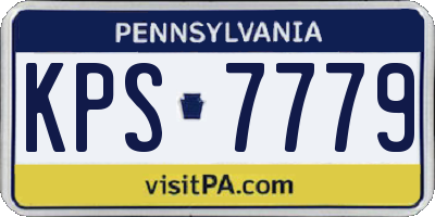 PA license plate KPS7779