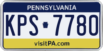 PA license plate KPS7780