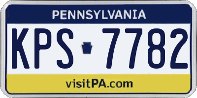 PA license plate KPS7782