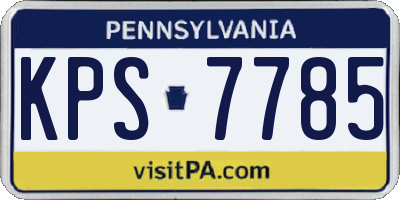 PA license plate KPS7785