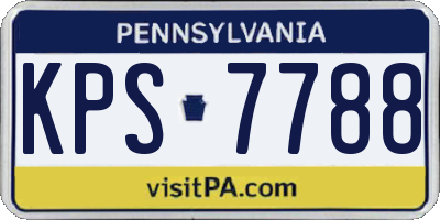 PA license plate KPS7788