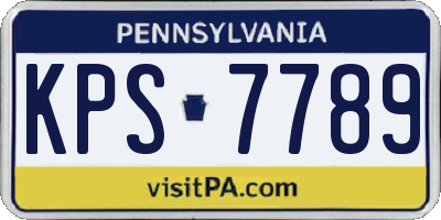 PA license plate KPS7789