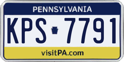 PA license plate KPS7791