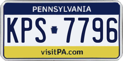 PA license plate KPS7796