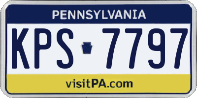 PA license plate KPS7797