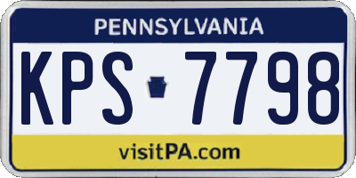 PA license plate KPS7798