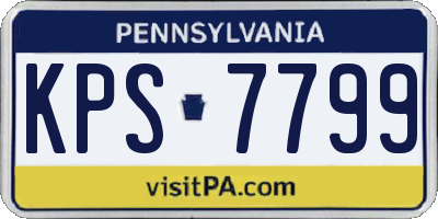 PA license plate KPS7799