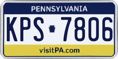 PA license plate KPS7806