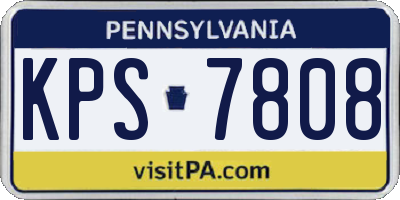 PA license plate KPS7808