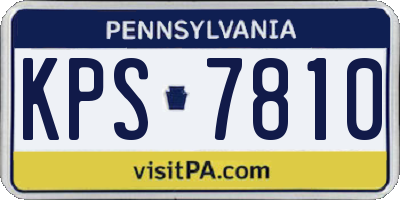 PA license plate KPS7810