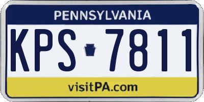 PA license plate KPS7811