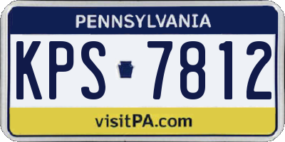 PA license plate KPS7812