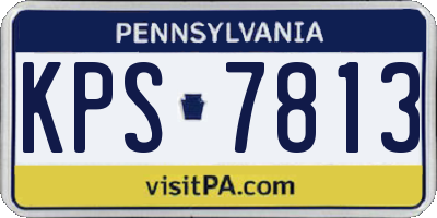 PA license plate KPS7813