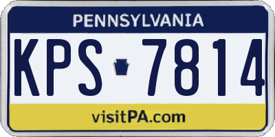 PA license plate KPS7814