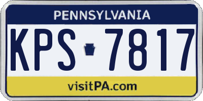 PA license plate KPS7817