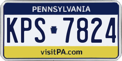 PA license plate KPS7824