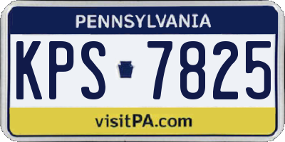 PA license plate KPS7825