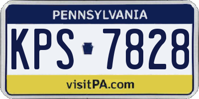 PA license plate KPS7828