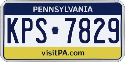 PA license plate KPS7829