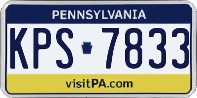 PA license plate KPS7833