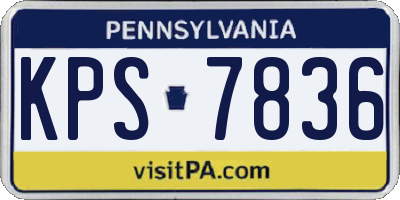 PA license plate KPS7836