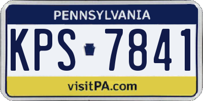 PA license plate KPS7841