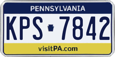 PA license plate KPS7842