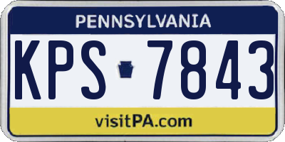 PA license plate KPS7843