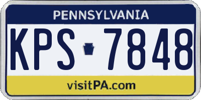 PA license plate KPS7848