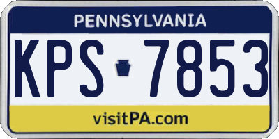 PA license plate KPS7853