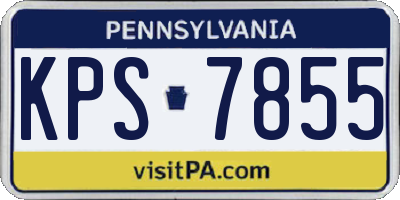 PA license plate KPS7855
