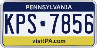 PA license plate KPS7856