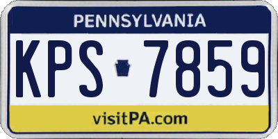 PA license plate KPS7859