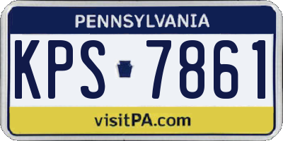PA license plate KPS7861
