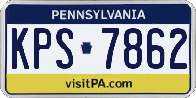 PA license plate KPS7862