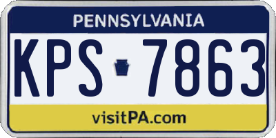 PA license plate KPS7863